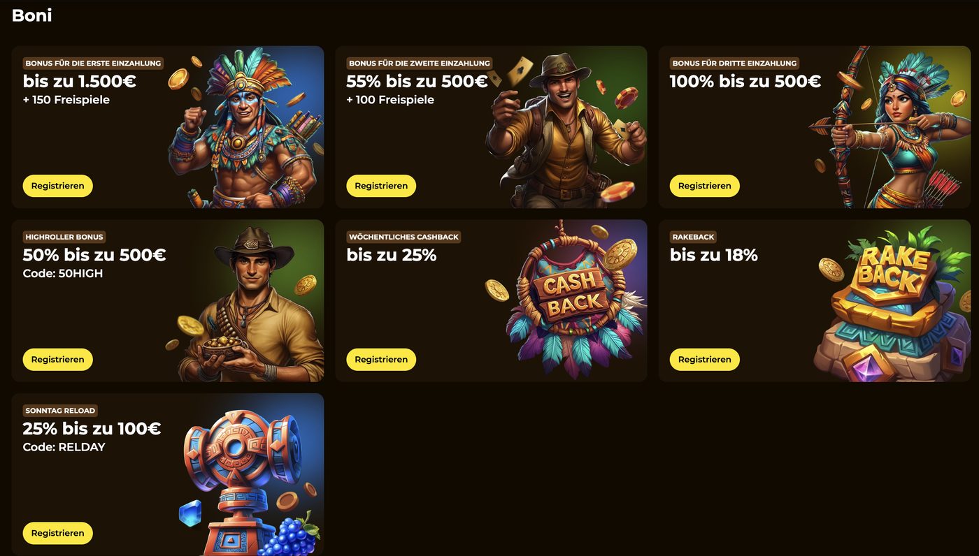 Promotions page